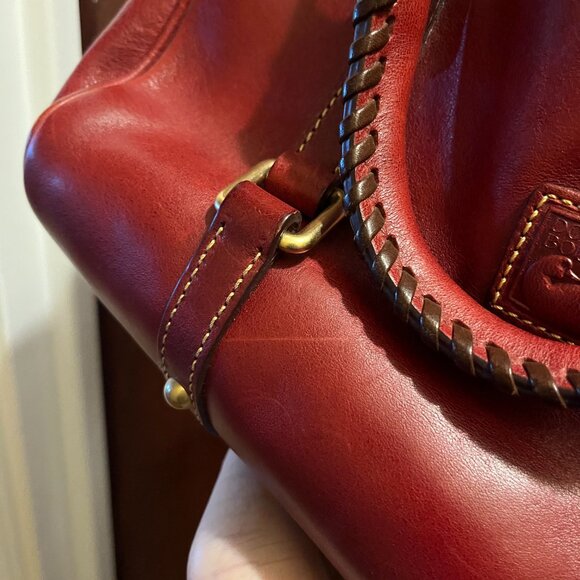 Dooney & Bourke *rare red leather* Florentine Micro Satchel - Picture 6 of 8
